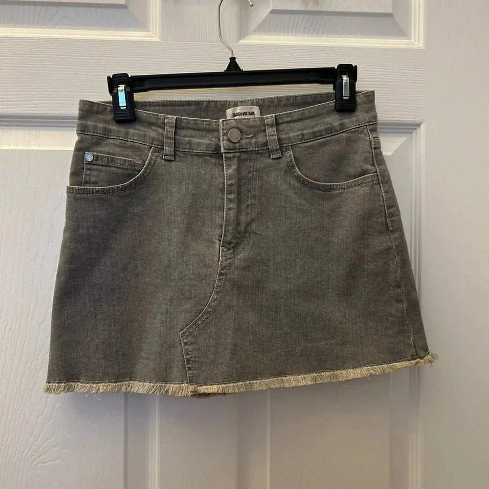 ! Zadig and Voltaire jean skirt sz 36